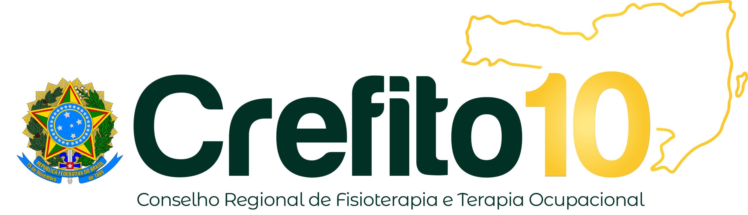 Logo verde e dourada horizontal completa